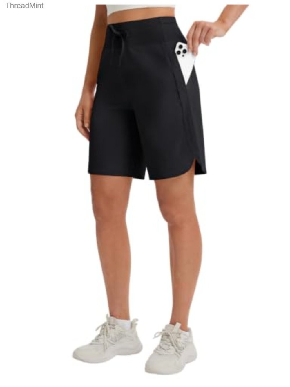 Women's 9" Bermuda Athletic Running Shorts High Waisted Quick Dry UPF 50+
